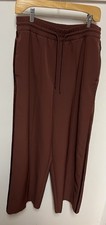 Athleta Women’s Satin Finish High Waist Wide Leg Track Pants Size Medium picture