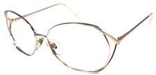 LAMY “KRISTY” 020 Italy Shiny Gold Vintage 58-16-130 Eyeglasses Frame picture