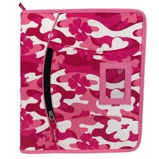 VTG Y2K Old Navy Pink Floral Camo Zip 3 Ring Binder Y2K 2005 School Office NWOT picture