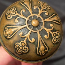 Pair of Antique Door Knobs 1890's Eastlake Victorian Style Doorknob Knob picture