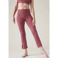 Athleta Transcend High Rise Stash Pocket Straight Leg Crop Leggings Medium Pink picture