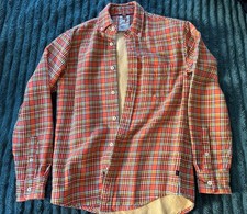 Relwen Men’s Orange Chamois lined Flannel Never Worn Size Medium picture