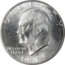 1971 S Eisenhower Silver Dollar Uncirculated Mint State IKE $1 Coin picture