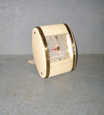 Vintage Westclox Ivory Travalarm Travel Alarm Clock, Sliding Shutter,  Art Deco picture