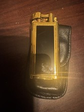 Vintage Dunhill Unique Hammer Black and Gold Lighter, Sparks and lights  picture