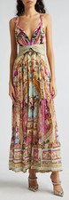 Camilla Call of the Canal Silk Chiffon Maxi Dress, Large picture