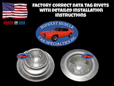 Ford Lincoln Mercury Factory Correct Door VIN Data Plate Tag Rivets 2pcs LE picture