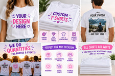 Custom Shirt We Print Anything Unlimited Text Logo Photo Personalized Unisex Tee picture