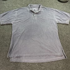 True Grit Polo Shirt Mens L Blue Faded Buffalo Nickel Buttons Factory Mills picture
