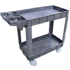 Heavy Duty Service Shop Tool Cart 2-Shelf 500lbs Capacity Organizer Rolling 360° picture