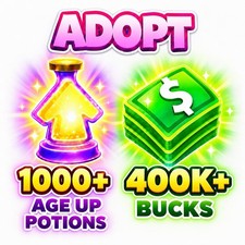 Adopt Me | 1000+ Age Up Potions 🧪 + 400K+ Bucks 💸 picture