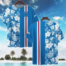 124th U.S. Open Pinehurst Blue White Hibiscus Flower Pattern Ping Premium TShirt picture
