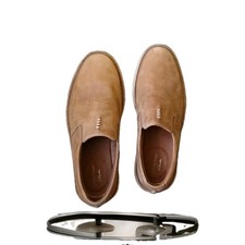 Clarks Forge Free Dark Sand Suede Mens Size 10M Slip On Shoes picture