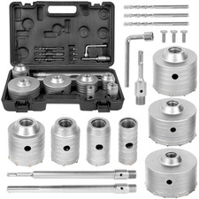 17PCS Concrete Hole Saw Kit with 2 Drill Bits, SDS Plus & Max Shank, Masonry ... picture