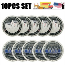 10X Police Officer Coin Police Blue Lives Matter Law Enforcement Challenge Coins picture