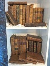 1 Random 1800s Antique Book, Leather/Marble Board, Good Condition And Rare picture