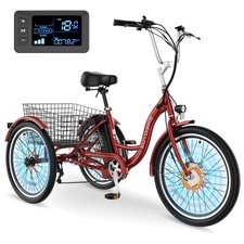 EOYOBIKE 24 in Adult Electric Trike Tricycle 350W Peak 700W 36V Lithium Battery picture