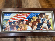 1979 framed porcelain Norman Rockwell America Framed Limited Edition  w/ COA picture