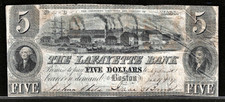 Jan 19, 1837 Boston Massachusetts The Lafayette Bank $5 Dollar Obsolete Note picture