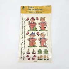 Vintage Provo Craft First Impressions Rub-On Transfers Kids Garden 5.5x8.5 NOS picture