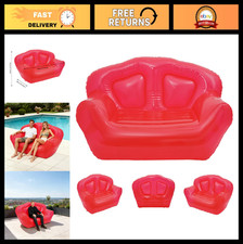 Inflatable Double Sofa Chair - Clear Blow Up Couch, 440 Lbs Capacity, Rapid Infl picture