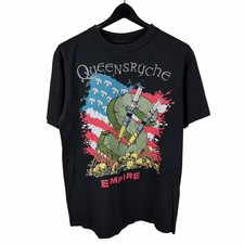 Vintage 1991 Queensryche Building Empire Rock Band World Tour Shirt Size L picture
