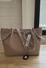 Malibu Skye Mauve Pebbled Vegan Leather Tote Bag & Pouch 2 Piece Set NWT picture