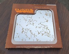Vintage Glass-Tiles 12x12 Mirror With Gold Vein tiles Original Box One Dozen MCM picture
