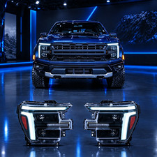 Headlights For 2024-2026 Ford F150 Lariat Raptor Full LED Front Lamps Assembly picture