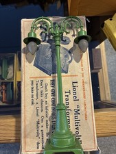 ~Boxed No.54 Lamp Post~Lionel Prewar Trains Double Gooseneck (Rare Box) picture