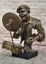 Art Deco Huge Gorgeous Fine Art Artwork Drum Player Drummer Bronze Hot Cast picture