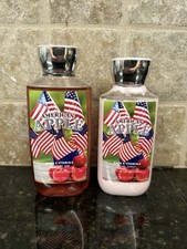 BATH & BODY WORKS AMERICAN APPLE Body Lotion & Shower Gel 2 Piece picture