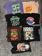 Lot Of 7 WWE AEW Wrestling T-shirts XXL Various Colors Bundle Package picture