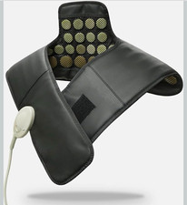 UTK Far Infrared Heating Pad Neck & Shoulder Wrap PU Leather Black Digital picture