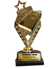 CORNHOLE WINNER FIRST PLACE MVP TOURNAMENT AWARD TROPHY 7.5