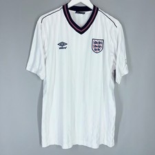 ENGLAND OFFICIAL UMBRO REISSUE SHIRT 1986 M ADULTS WHITE FOOTBALL JERSEY picture