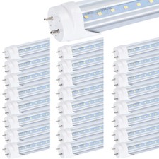 T8 4FT LED Tube 22W 4000K~6500K Double-end Bypass Ballast MILKY CLEAR G13 Bi-Pin picture
