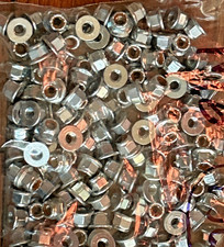 150qty M6-1.0 Metric Hex Flange Lock Nut Nylon Insert picture