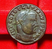 Diocletian AE Follis Antioch AD 304-305, GENIO POP, RARE UNLISTED OFFICINA, VF+ picture