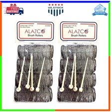 ALAZCO 8 pc Vintage Style Extra Large Hair Brush Rollers with 8 Pins Set picture