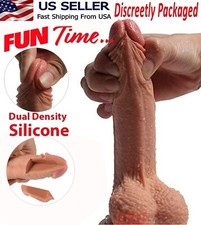 ULTRA REALISTIC Dildo Silicone Cock Sex Toy Flesh Suction Cup Masturbation Women picture