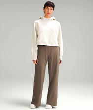 lululemon athletica Swift Wide Leg Pants in Brown, Full Length Size 4 Zip Pocket picture