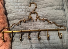 Victorian Trading Co. Parisian Hanger w Hooks for Butler | Valet ~ Vintage Brass picture