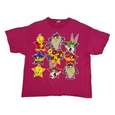 Vtg 1994 Looney Tunes Stars T-shirt Cartoons Warner Bros Taz Tweety Bunny Sz L picture