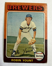 1975 Topps Robin Yount #223 Vintage Milwaukee Brewers MLB Baseball Rookie Card picture
