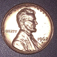 1962-D   LINCOLN CENT 1C , BRILLIANT UNCIRCULATED RED picture