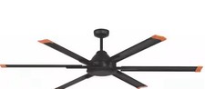 Commercial Electric 6 ft. Indoor/Outdoor Matte Black Ceiling Fan with Wall Co... picture