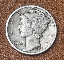 1937 P MERCURY DIME GEM DDO picture