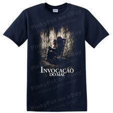 Horror Movie T Shirt Ghostly Figure Creepy Design Invocation of Evil Tee picture