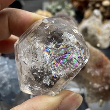 WOW！！！Rare TOP Natural hyaline beauty Herkimer diamond Wrap rainbow Crystal 114g picture
